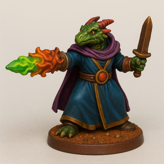 Dragonborn Sorcerer 3D Miniature Figurine