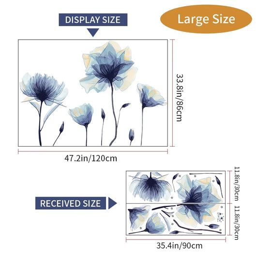 Bohemia Flowers Wall Stickers For Living Rooms Bedroom Wardrobe Home Wall Decoration Self Adhesive Vinyl Sticker Wallpapers
