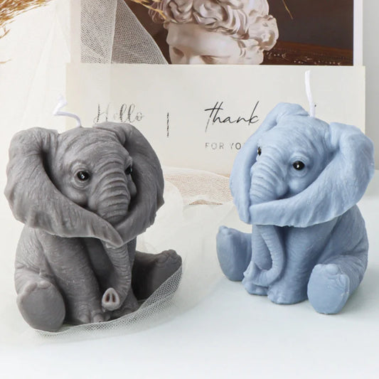 Elephant Animal Candle Silicone Mold DIY Cute Elephant Gypsum Resin Soap Mould Fondant Chocolate Molds Craft Gifts Home Decor