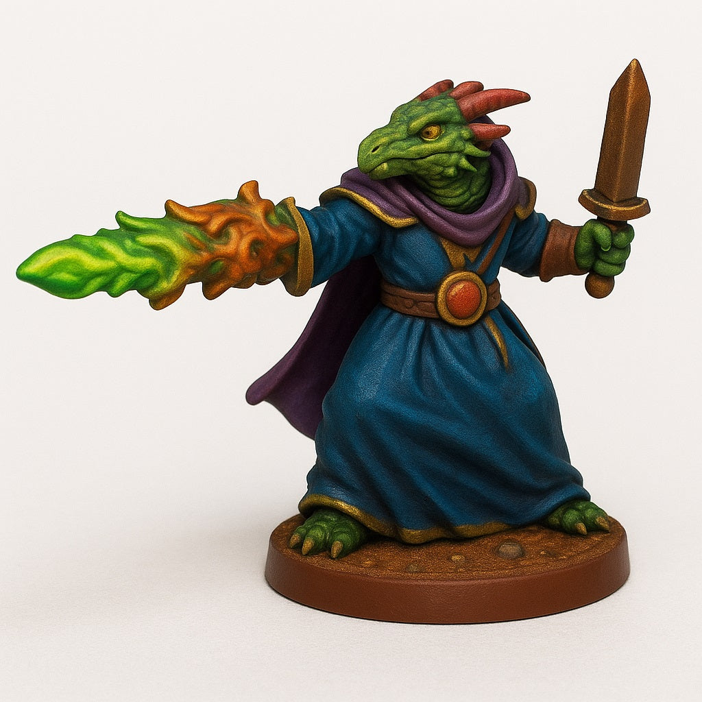 Dragonborn Sorcerer 3D Miniature Figurine