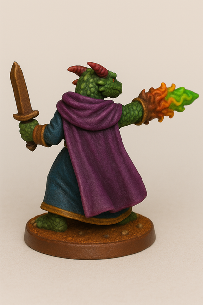 Dragonborn Sorcerer 3D Miniature Figurine