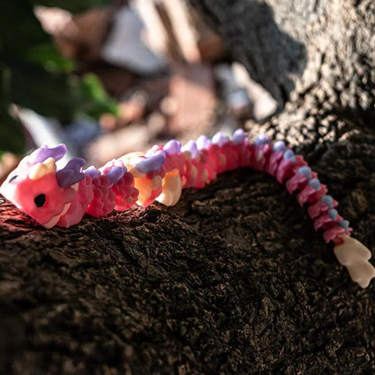 3D Printed Dragon Model Toy Fully Body Joint Movable 3D Printed Articulated Dragon Fidget Toys Creative Animal table Decor