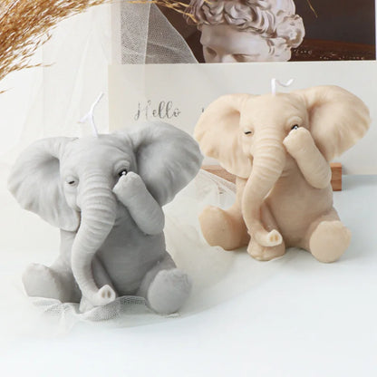 Elephant Animal Candle Silicone Mold DIY Cute Elephant Gypsum Resin Soap Mould Fondant Chocolate Molds Craft Gifts Home Decor