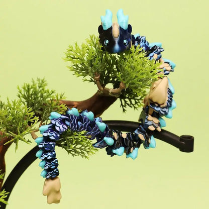 3D Printed Dragon Model Toy Fully Body Joint Movable 3D Printed Articulated Dragon Fidget Toys Creative Animal table Decor