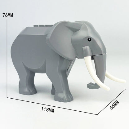 MOC Elephant Building Blocks Animals Bricks Toys Kids Gift