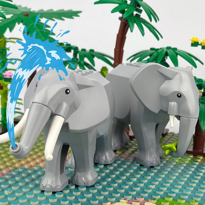 MOC Elephant Building Blocks Animals Bricks Toys Kids Gift