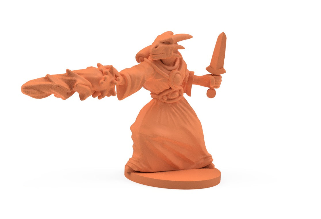 Dragonborn Sorcerer 3D Miniature Figurine